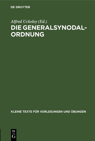 Die Generalsynodal-Ordnung