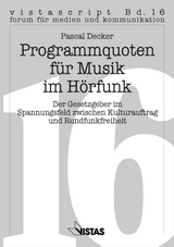 Programmquoten f&uuml;r Musik im H&ouml;rfunk - Pascal Decker