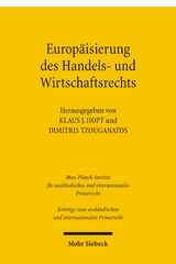 Europ&auml;isierung des Handels- und Wirtschaftsrechts - 