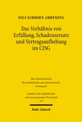 Das Verh&auml;ltnis von Erf&uuml;llung, Schadensersatz und Vertragsaufhebung im CISG - Nils Schmidt-Ahrendts