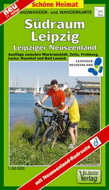 Radwander- und Wanderkarte S&uuml;draum Leipzig, Leipziger Neuseenland