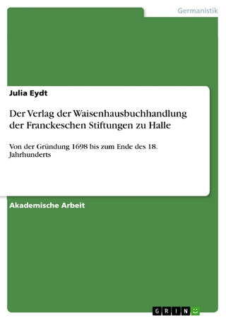 Der Verlag der Waisenhausbuchhandlung der Franckeschen Stiftungen zu Halle