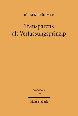 Transparenz als Verfassungsprinzip