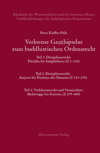 Verlorene Ganthipadas zum buddhistischen Ordensrecht Untersuchungen zu den in der Vajirabuddhitika zitierten Kommentaren Dhammasiris und Vajirabuddhis