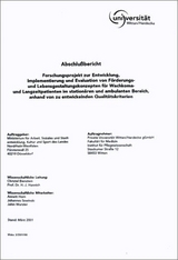 Abschlussbericht zum Forschungsprojekt Entwicklung, Implementierung und Evaluation von F&ouml;rderungs- und Lebensgestaltungskonzepten f&uuml;r Wachkoma- und Langzeitpatinenten im station&auml;ren und ambulanten Bereich - Christel Bienstein, H J Hannich