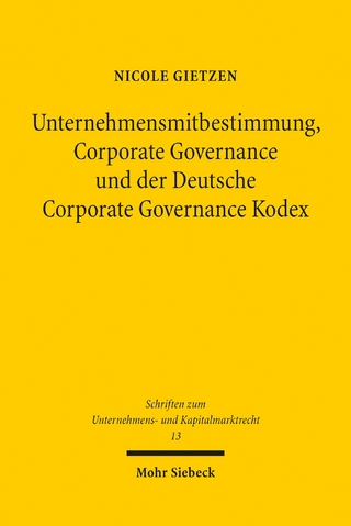 Unternehmensmitbestimmung, Corporate Governance und der Deutsche Corporate Governance Kodex