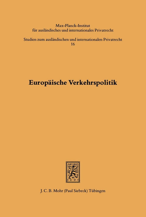 Europäische Verkehrspolitik - 