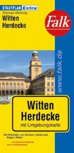 Falk Stadtplan Extra Standardfaltung Witten, Herdecke mit Ortsteilen von Bochum