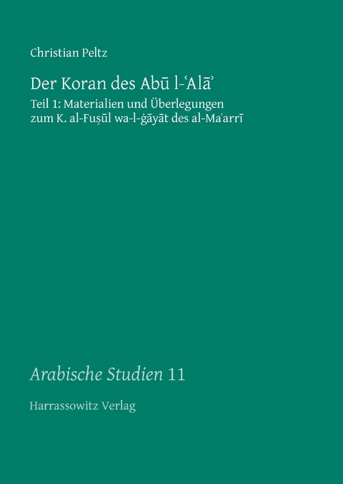 Der Koran des Abu l-'Ala' -  Christian Peltz