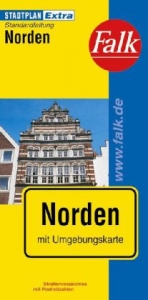 Falk Stadtplan Extra Standardfaltung Norden mit Ortsteilen von Hage, Marienhafe