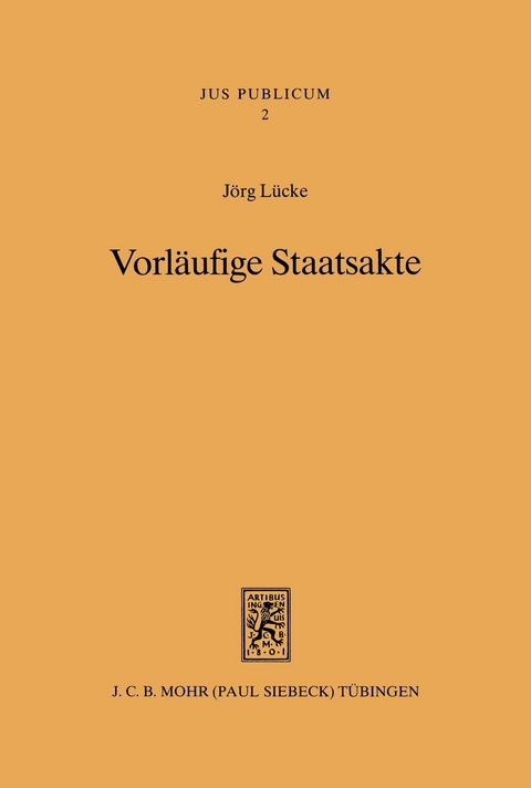 Vorl&auml;ufige Staatsakte -  J&ouml;rg L&uuml;cke