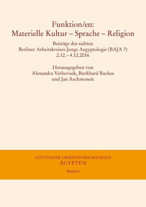 Funktion/en: Materielle Kultur - Sprache - Religion - 