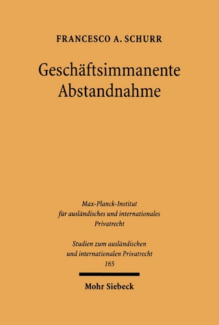 Geschäftsimmanente Abstandnahme