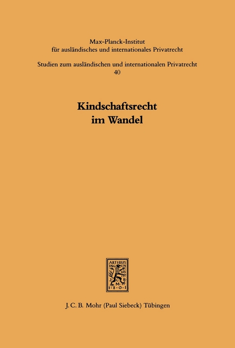 Kindschaftsrecht im Wandel - 