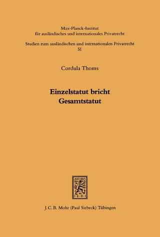 Einzelstatut bricht Gesamtstatut