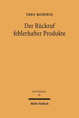 Der Rückruf fehlerhafter Produkte