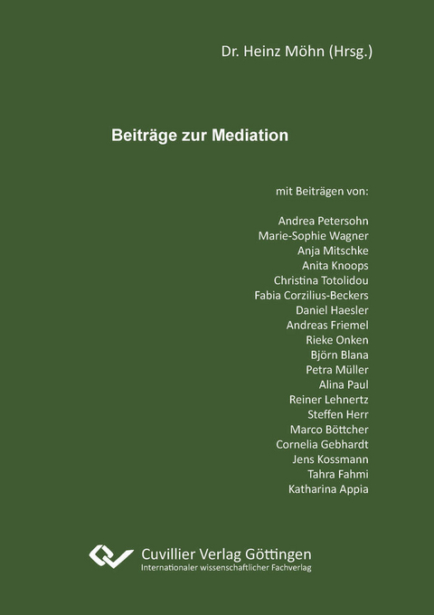 Beitr&auml;ge zur Mediation - 