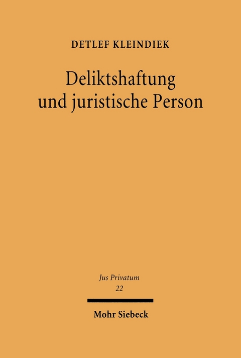 Deliktshaftung und juristische Person -  Detlef Kleindiek