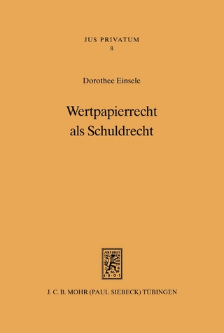 Wertpapierrecht als Schuldrecht