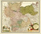Historische Karte: Norddeutschland - mit den Herzogt&uuml;mern Holstein, Mecklenburg, L&uuml;neburg, Braunschweig, dem Herzogtum Magdeburg, der Grafschaft Dannenberg und dem Bistum Hildesheim, um 1720- (Plano) - Johann B Homann