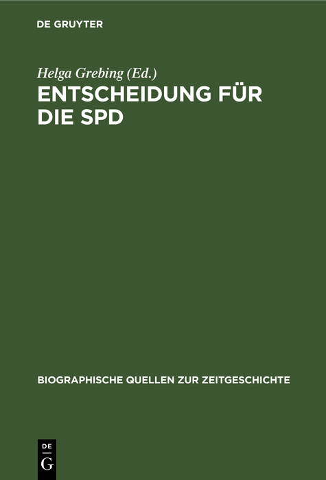 Entscheidung f&uuml;r die SPD - 