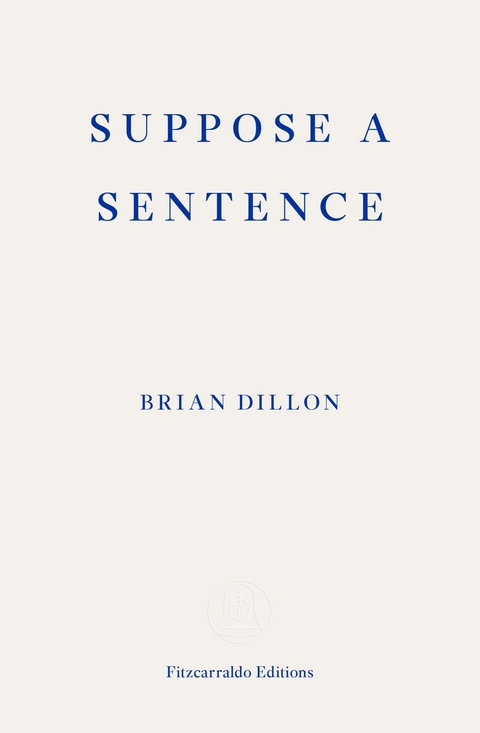 Suppose a Sentence -  Brian Dillon