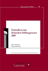 Statistiken zum Deutschen Stiftungswesen 2007 - Rainer Sprengel, Thomas Ebermann
