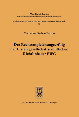 Der Rechtsangleichungserfolg der Ersten gesellschaftsrechtlichen Richtlinie der EWG