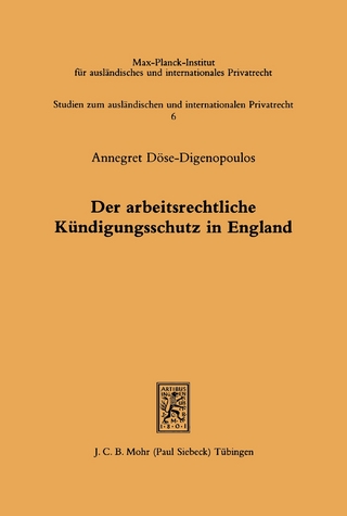 Der arbeitsrechtliche Kündigungsschutz in England