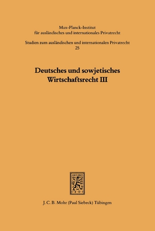 Deutsches und sowjetisches Wirtschaftsrecht