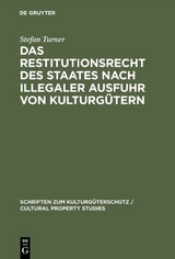 Das Restitutionsrecht des Staates nach illegaler Ausfuhr von Kulturg&uuml;tern - Stefan Turner