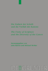 Die Einheit der Schrift und die Vielfalt des Kanons / The Unity of Scripture and the Diversity of the Canon - 