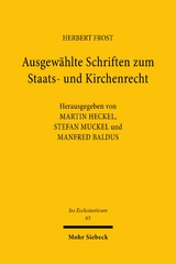 Ausgewählte Schriften zum Staats- und Kirchenrecht - Herbert Frost