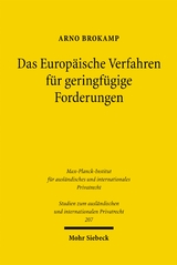 Das Europ&auml;ische Verfahren f&uuml;r geringf&uuml;gige Forderungen - Arno Brokamp