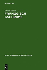 Fr&auml;nggisch gschriim? - Erwin Koller