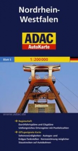 ADAC AutoKarte Deuschland Blatt 5 Nordrhein-Westfalen 1:200 000