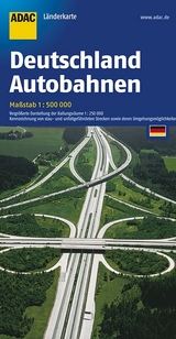 ADAC L&auml;nderKarte Deutschland Autobahnen 1:500 000