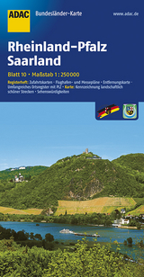 ADAC Bundesl&auml;nderKarte Deutschland Blatt 10 Rheinland-Pfalz, Saarland 1:250 000