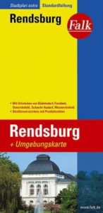 Falk Stadtplan Extra Standardfaltung Rendsburg mit Ortsteilen von B&uuml;delsdorf, Fo