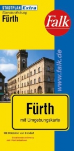 Falk Stadtplan Extra Standardfaltung F&uuml;rth mit Ortsteilen von Zirndorf 1:17 000