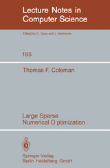 Large Sparse Numerical Optimization - T. F. Coleman