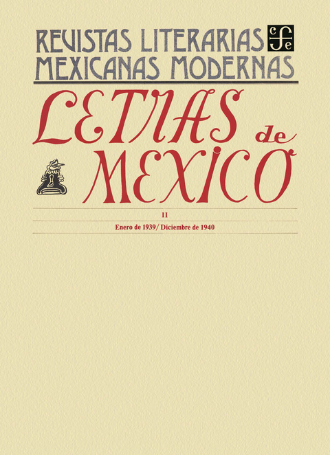 Letras de M&eacute;xico II, enero de 1939-diciembre de 1940 - Varios Autores