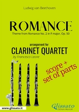 Theme from Romance  - Clarinet Quartet score & parts - Ludwig Van Beethoven