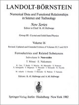 Non-oxides / Nicht-Oxide - T. Mitsui, E. Nakamura, K. Gesi, T. Ikeda, Y. Makita, M. Marutake, S. Nomura, B. Sawaguchi, T. Shigenari, Y. Shiozaki, I. Tatsuzaki, K. Toyoda, M. Adachi, J. Harada, T. Shiosaki, K. Wakino, T. Yamada