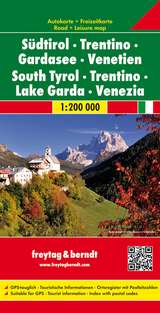 S&uuml;dtirol - Trentino - Gardasee - Venetien, Autokarte 1:200.000 - 