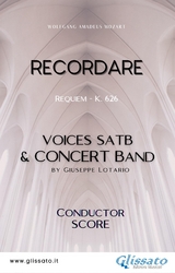 Recordare - SATB & Concert Band (score) - Wolfgang Amadeus Mozart, Giuseppe Lotario