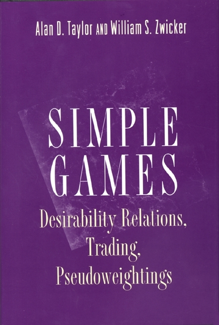 Simple Games - Alan D. Taylor, William S. Zwicker