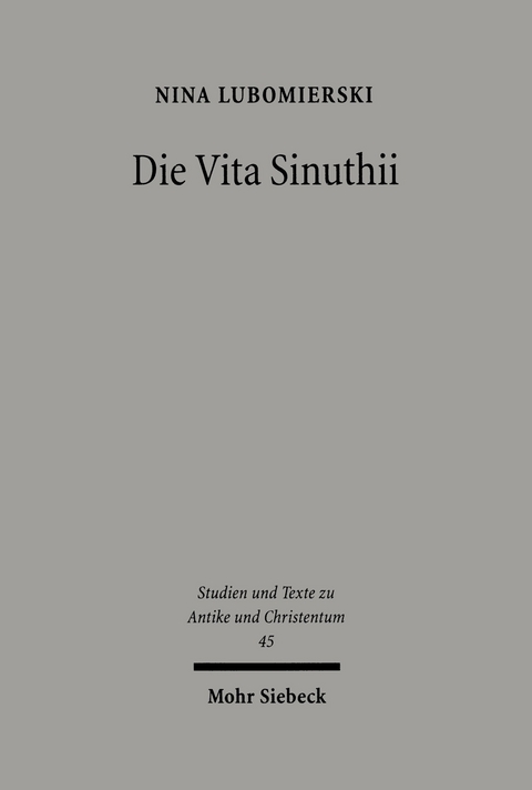 Die Vita Sinuthii -  Nina Lubomierski