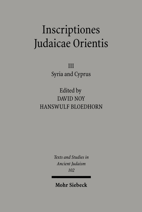 Inscriptiones Judaicae Orientis - 