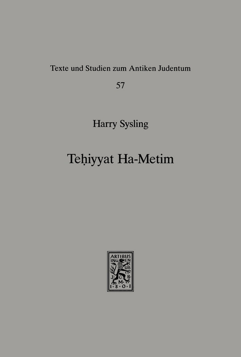 Tehiyyat Ha-Metim -  Harry Sysling